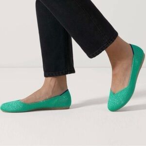 New In Box Rothy’s Limited Edition Mojito Metallic Flats